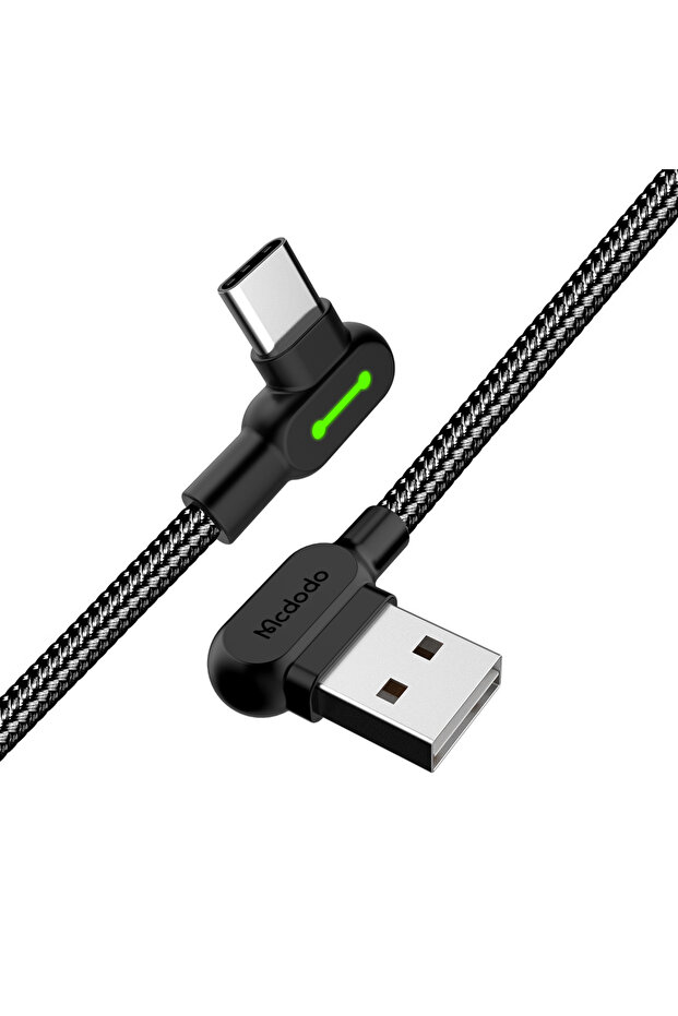 كابل Type-C بزاوية 90 درجة بطول 3 أمتار (للألعاب، يدعم QC4.0/3.0)