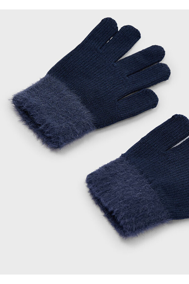 Kız Çocuk Tüylü Örme Eldiven 10063 - 2