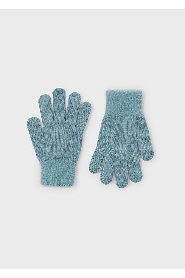 Kız Çocuk Tüylü Örme Eldiven 10063 - 1