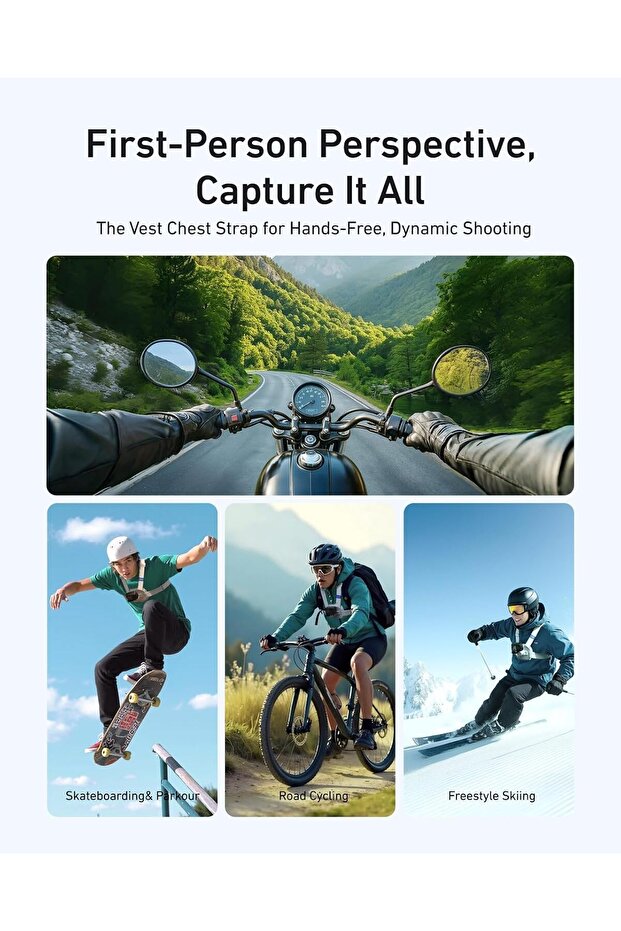 Manyetik Göğüs Askısı Quick Release Askı Aparatı GoPro Hero 13/12/11/10 Insta360 DJI - 3
