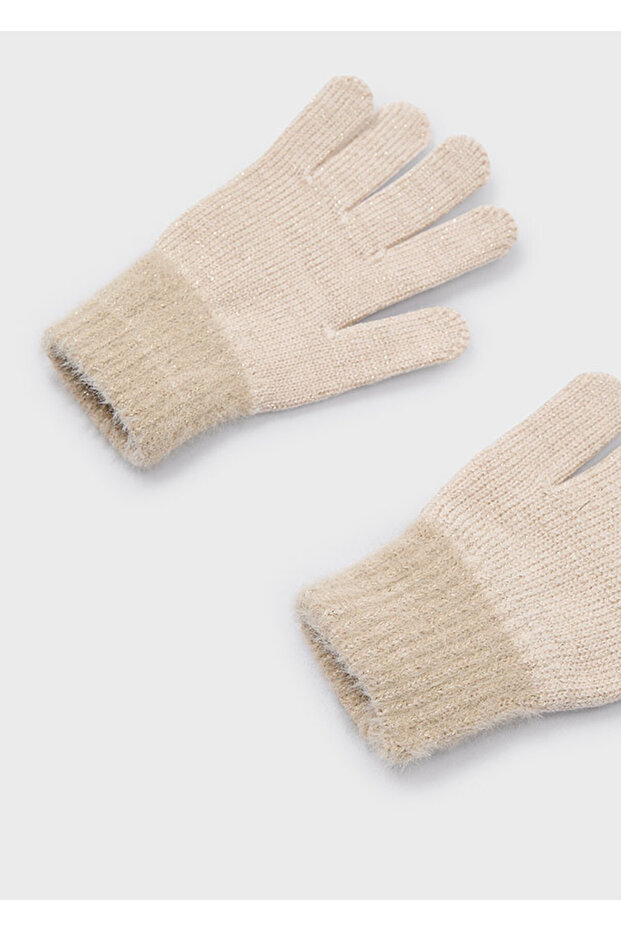 Kız Çocuk Tüylü Örme Eldiven 10063 - 2