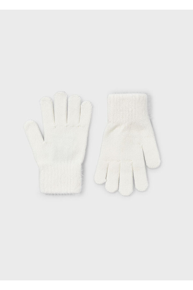 Kız Çocuk Tüylü Örme Eldiven 10063 - 1