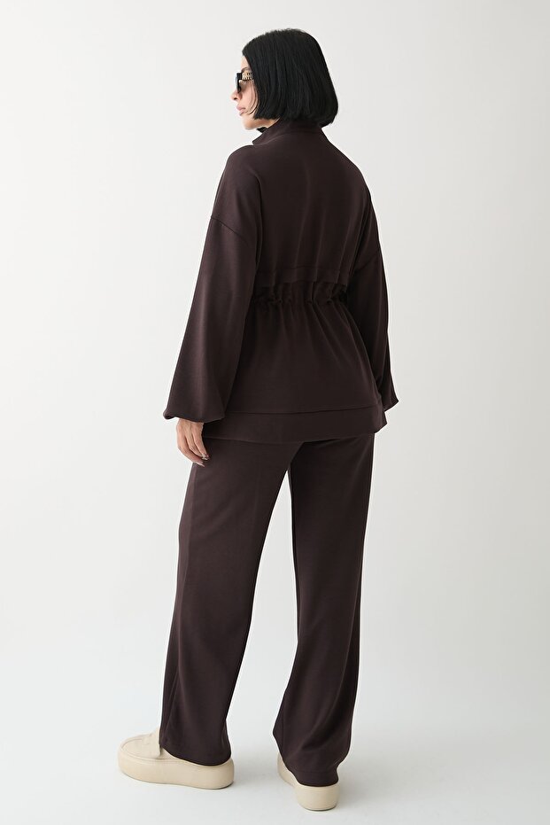 Çift Cep Biyeli Acı Kahve Takım - 4