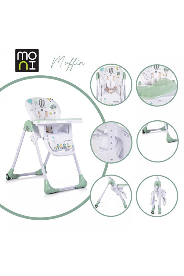 Muffin Height Adjustable Dining Chair Mint - 4