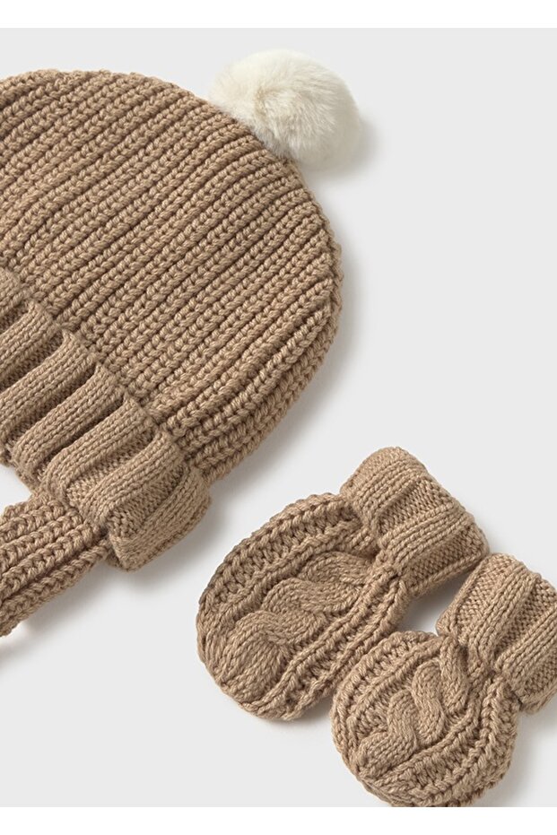 Çocuk Örme Bere Eldiven Takımı 9929 - 2