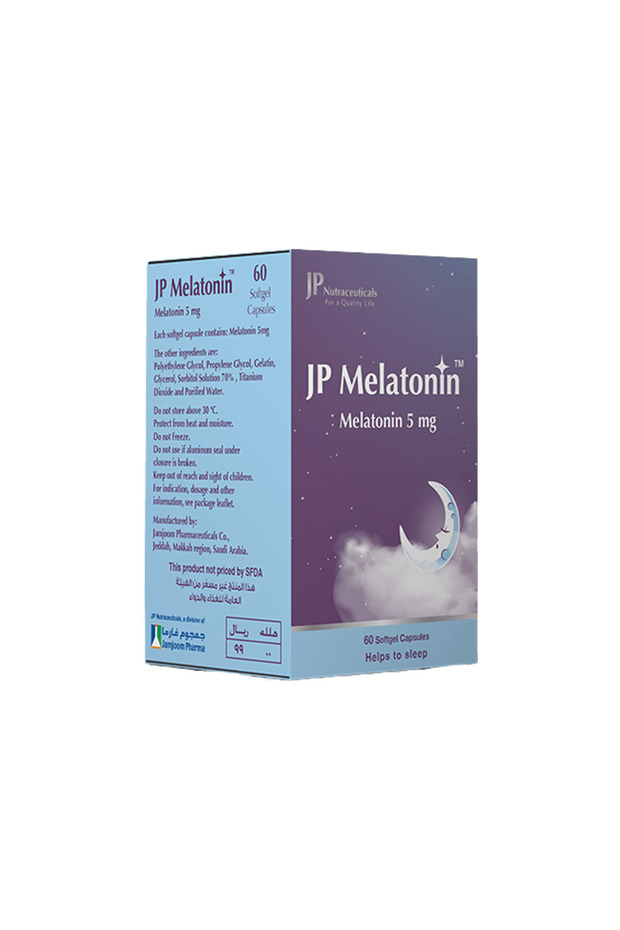 جي بي ميلاتونين 5 جم 60 كبسولة-JP MELATONIN 5MG 60CAP