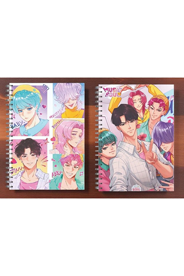 K POP Demon Hunters 2 Adet Spiralli Defter 50 Yaprak - 1