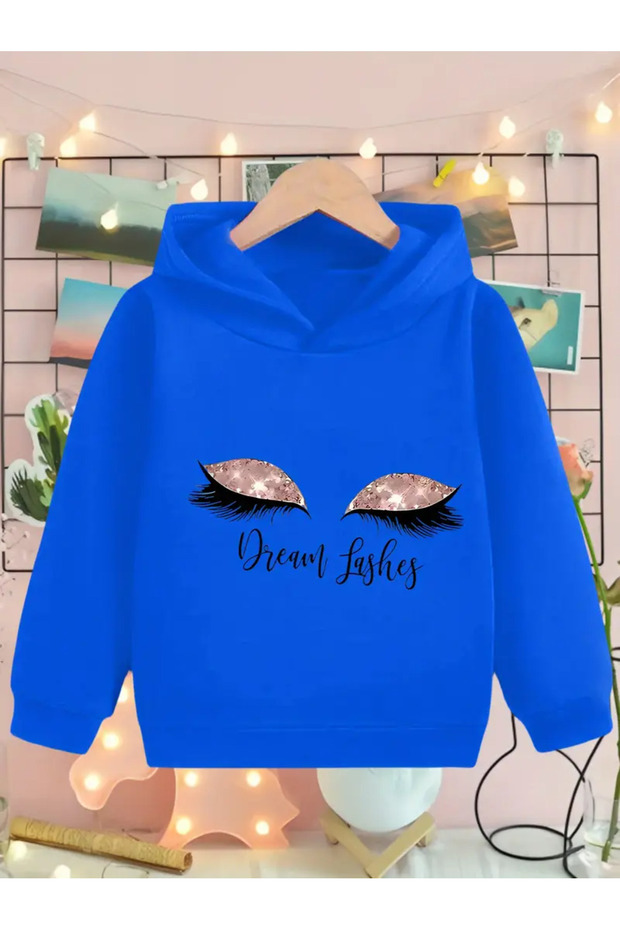 Winter Hooded Sweatshirt, Children's Dream Lashes Printed