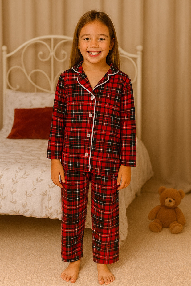 Girl's Long Sleeve Nightgown-Casual Set
