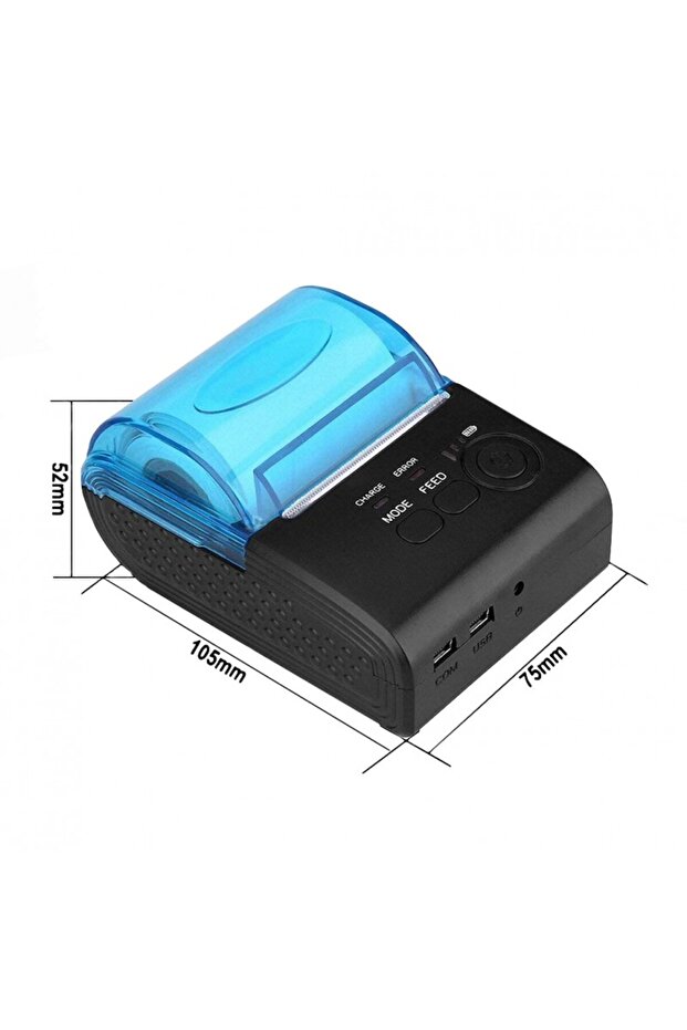 Portable bluetooth thermal printer, 58mm, XL roll, Windows, Android, IOS, USB, COM - 13