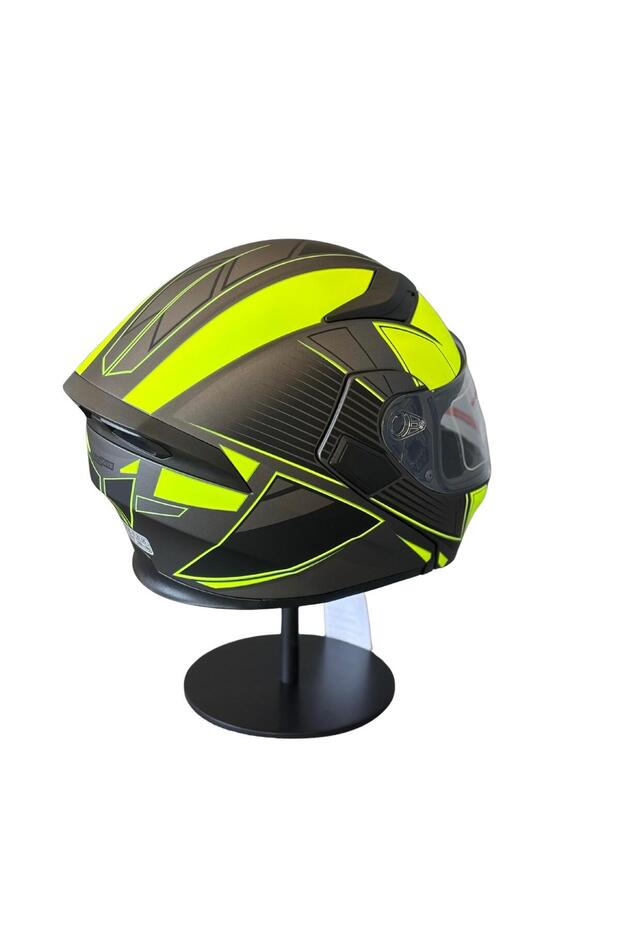 Jk-902 Güneş Vizörlü Çene Açılır Kask M2 YELLOW - 6