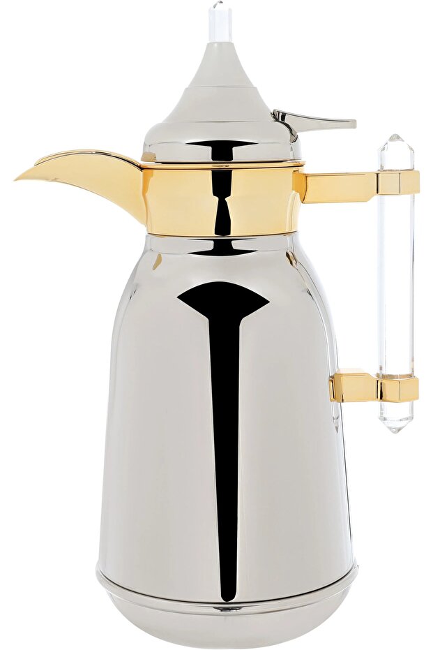 thermos set, 1/1 liter, with transparent handle, two pieces, thermal glass inner container, - 2