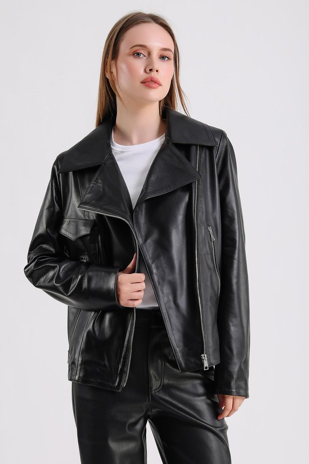 Maroquin Leather Billie Women's Leather Biker Jacket