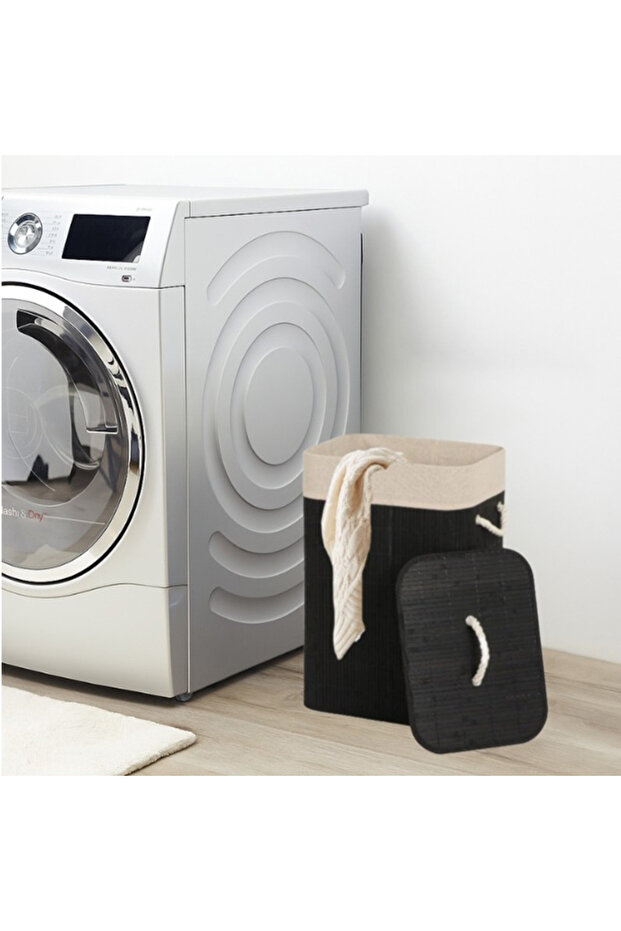 bamboo laundry basket - 1