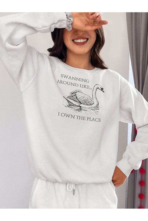 Premium Oversize Cut Long Sleeve Printed Sweatshirt