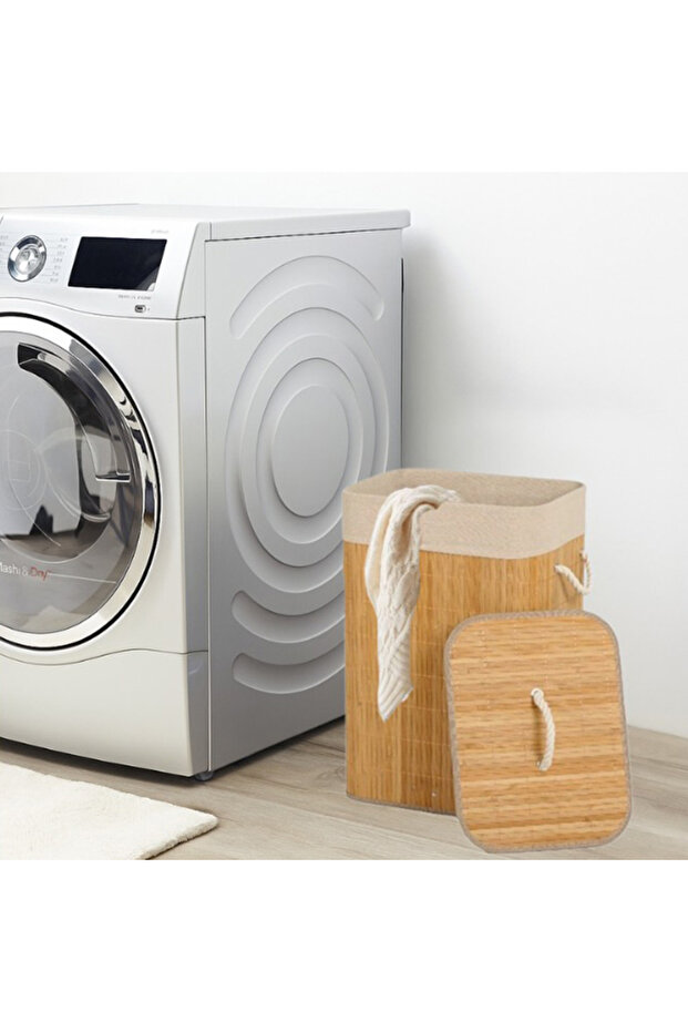 bamboo laundry basket - 1