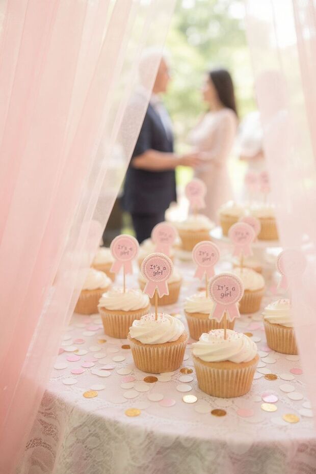 I'Ts a Girl Themed Pink Toothpick Ornament 10 Pcs