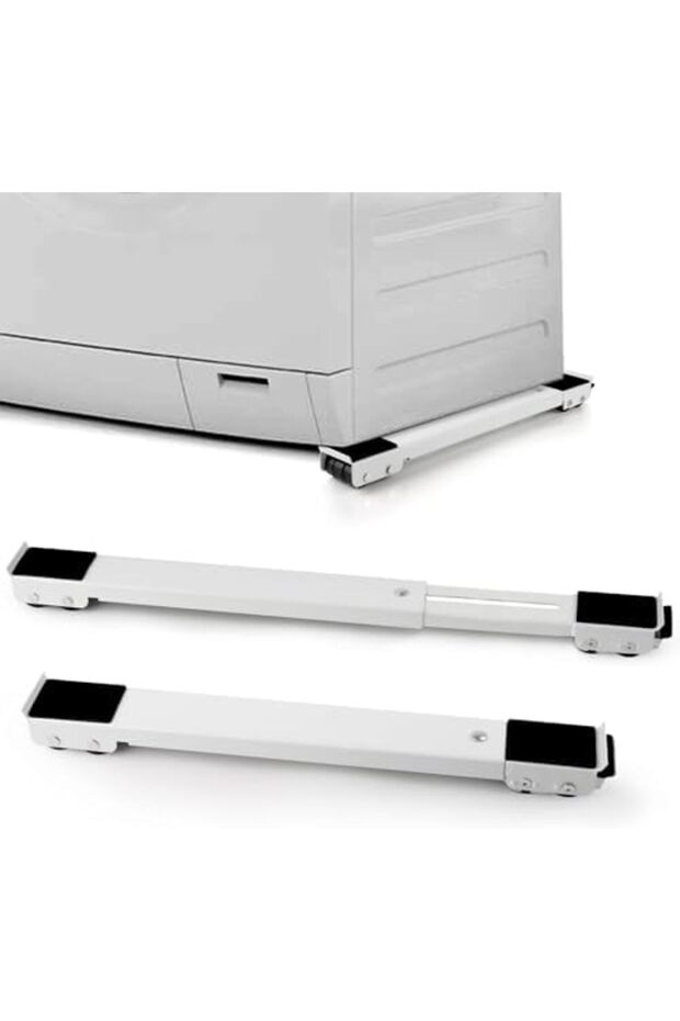 New Heavy Duty Base Appliance Rollers Pair Upgrade Move Tools Adjustable Expandable for Washer and D - 2