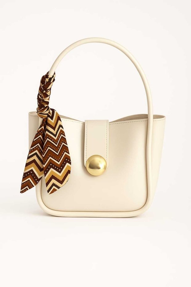 Baguette Bag (Gold Buckle) - Two Bags in One with Wallet (Scarf May Vary.)