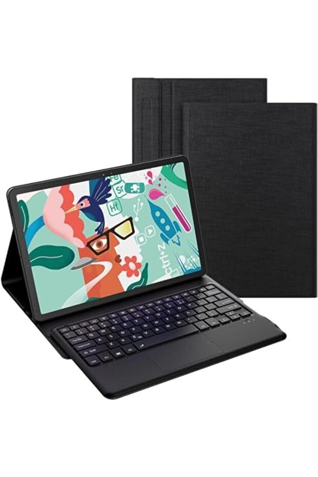 New Case Compatible for Galaxy Tab S7 FE Keyboard Case 12.4" 2021, Wireless Detachable Keyboard + Fo - 1