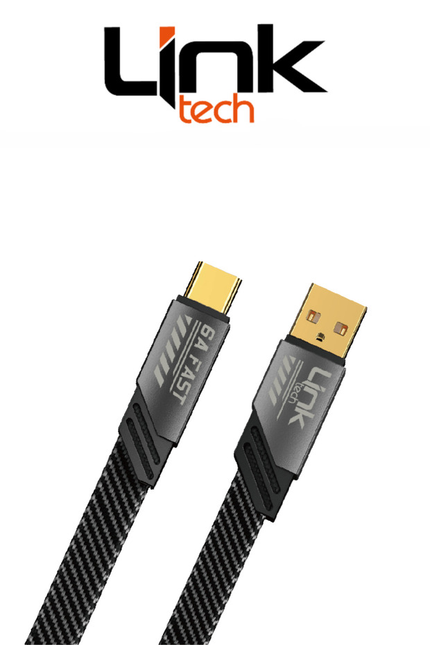 K470 Mecha Stil 120cm 6A USB - Type-C 66W Örgülü Dayanıklı Hızlı Şarj Kablosu - 1