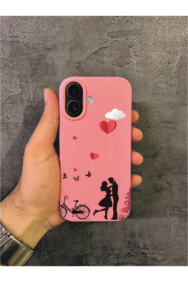 حافظة آيفون 17 متوافقة مع تصميم Heart Lover باللون الوردي