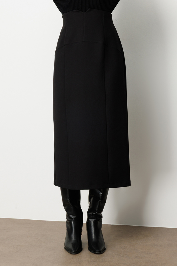 Yırtmaçlı Parçalı Etek - 3