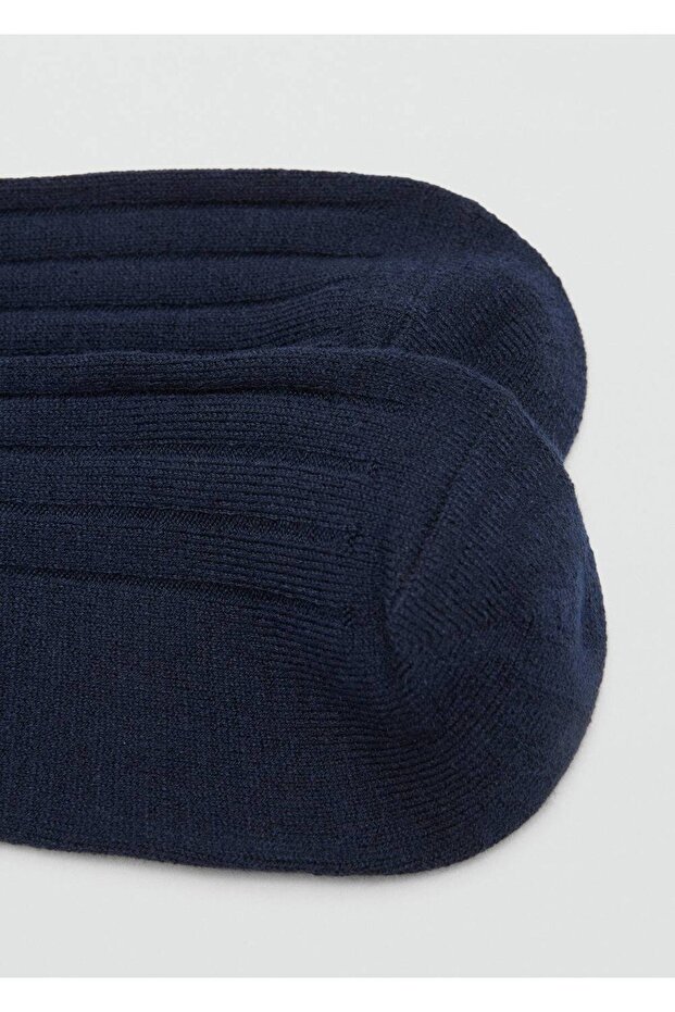 Yün karışımlı fitilli çoraplar - 3