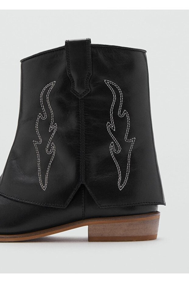 İşlemeli deri bot - 3