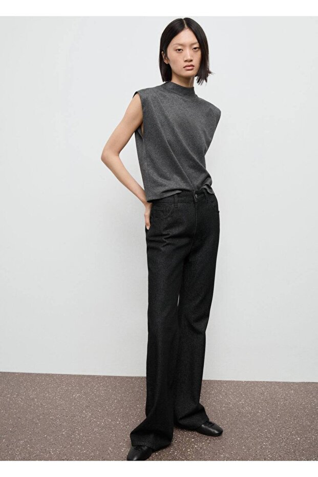 Yüksek yakalı bluz - 5