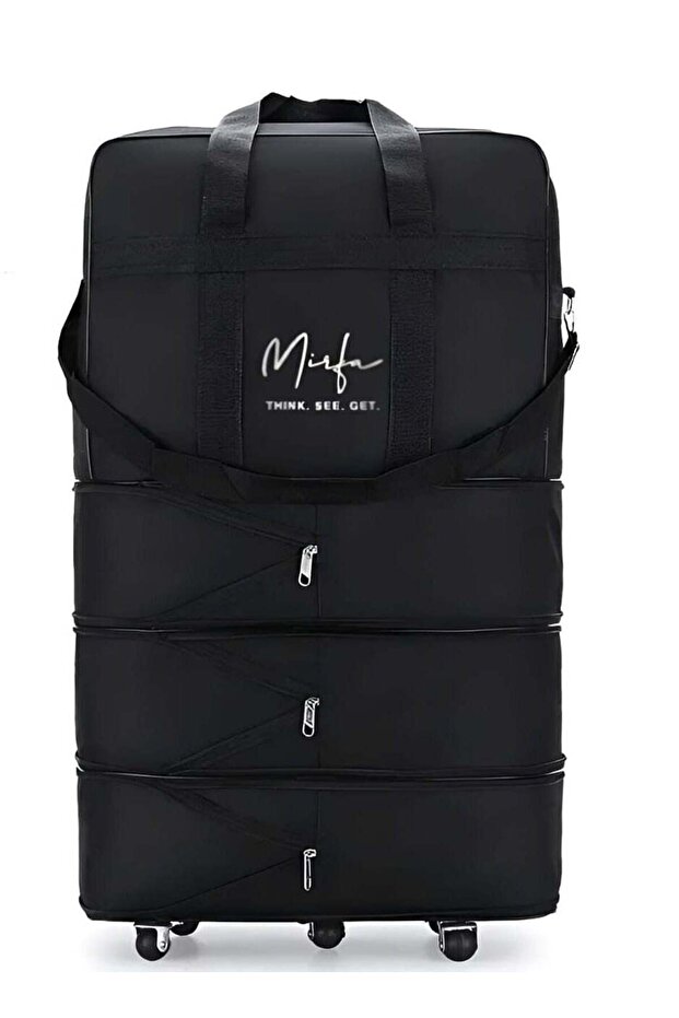 Expandable Extra Large Travel Oxford Duffel Bag with Wheels Waterproof Lightweight Foldable Suitcase