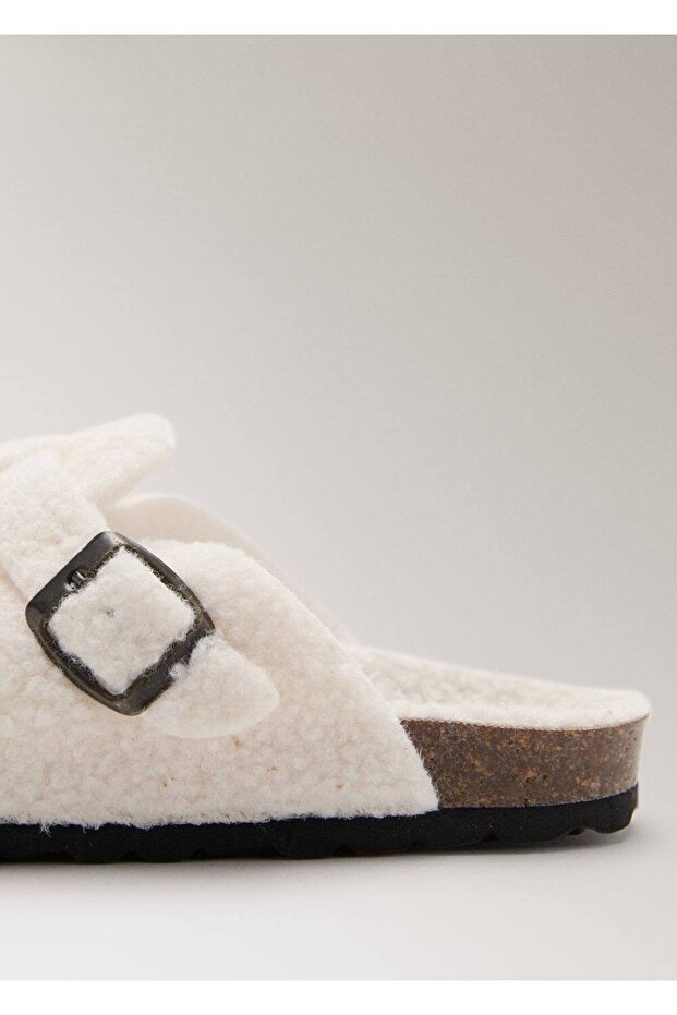 Kürk görünümlü clog terlik - 6