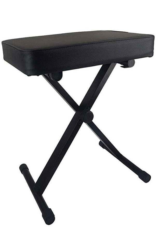 Mike Music Keyboard Bench X-Style Adjustable Height Piano Bench Upgraded Keyboard Bench Comfortable - 1