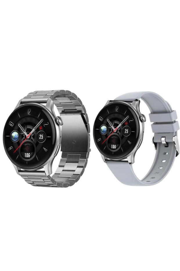 ساعة 4 بوصة AMOLED بشاشة 1.43 بوصة وحزامين متوافقين مع أنظمة iOS وAndroid - 1