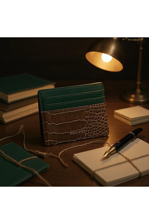 محفظة بطائق رجالية بنقشة فريدة - 1