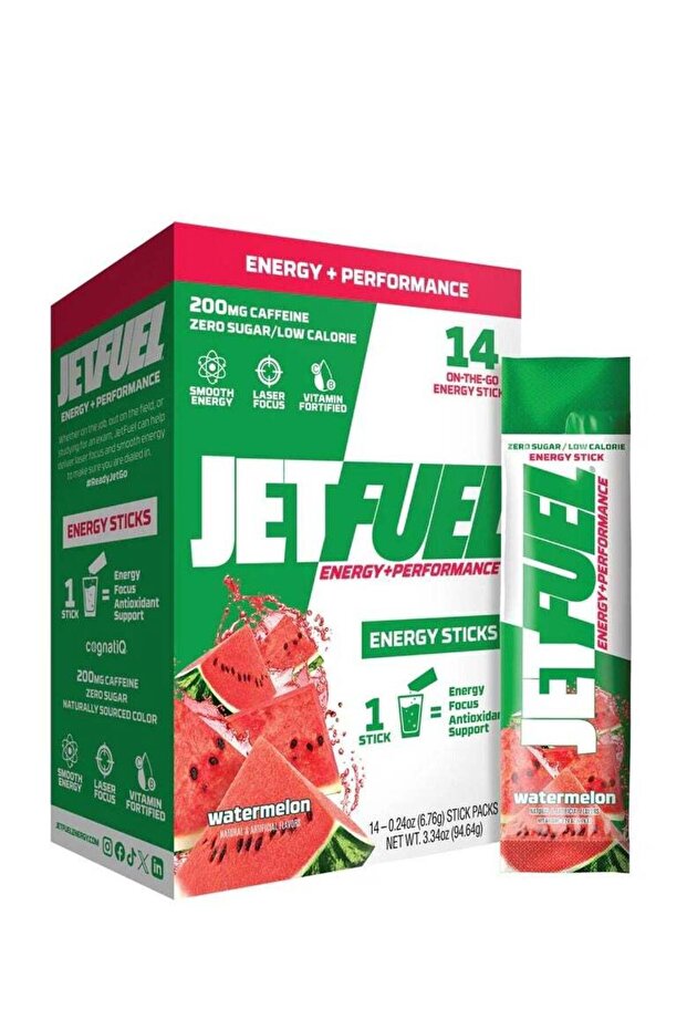 JetFuel® Energy + Performance Energy Sticks - Watermelon - 14 Stick Packs
