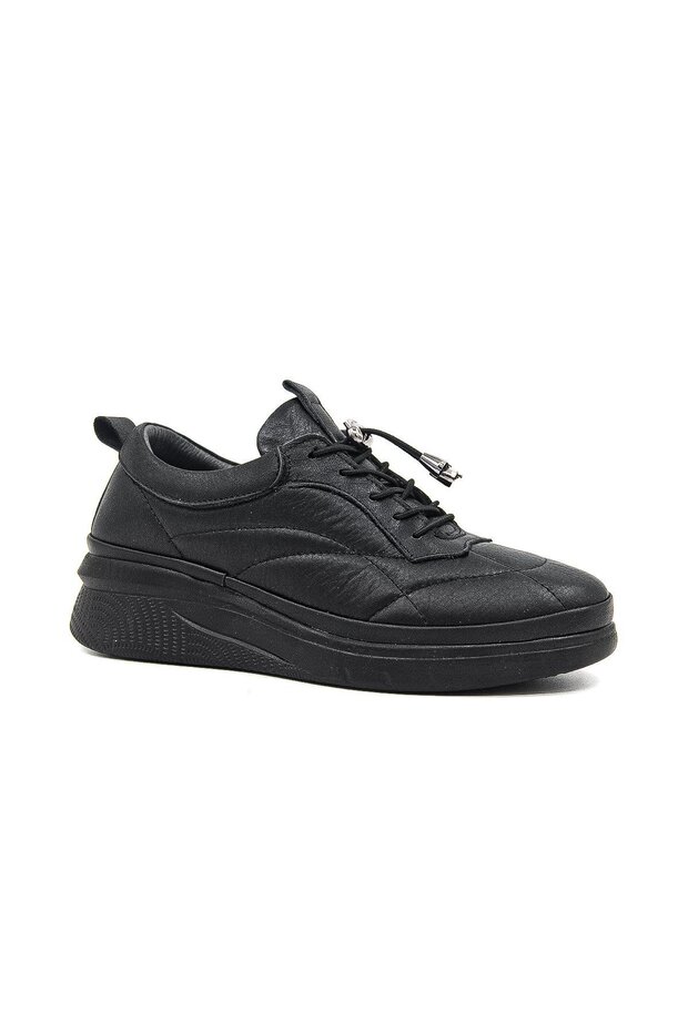123 Leather Orthopedic Daily Women's Comfort Shoes - Black