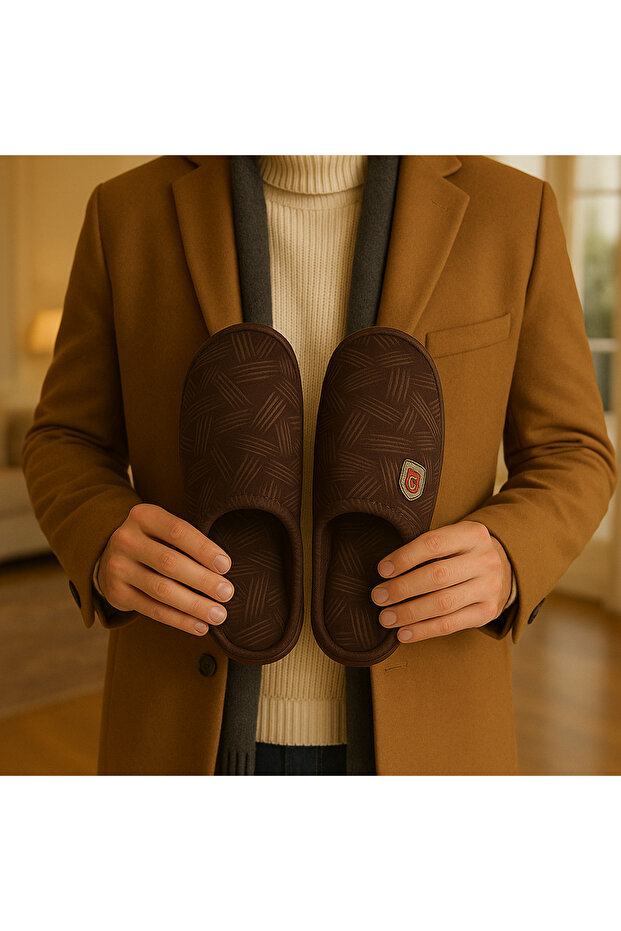 Men's Winter House Slippers Comfortable Sole Warm Washable Home Slippers