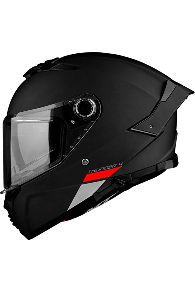 Helmets Kask Thunder 4 Sv Solıd A1 Matt Black Şeffaf Vizör - 1