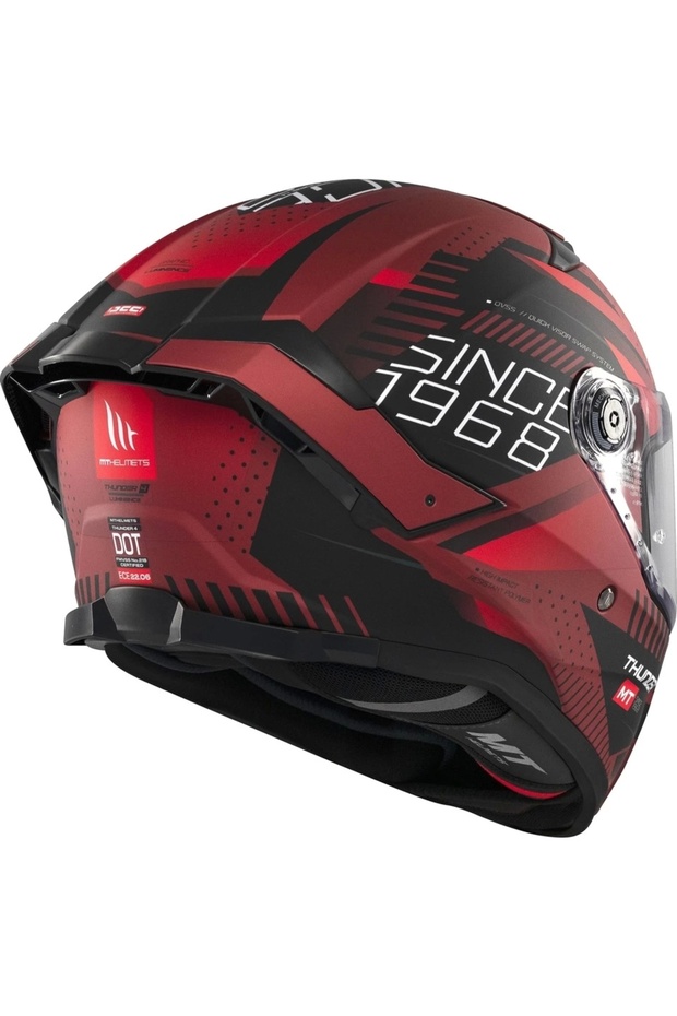 Kask mt Thunder 4 Sv Luminence D5 Mat Kırmızı - 5