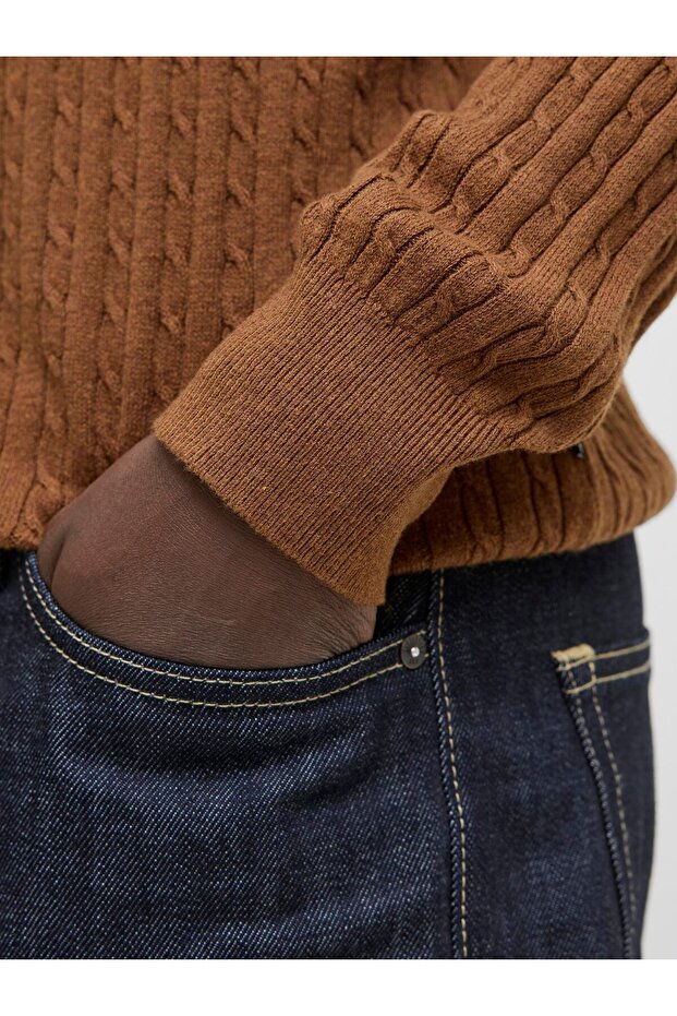 Strickpullover Einfarbig Strickpullover - 5