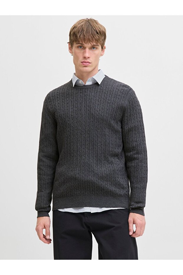 Strickpullover Einfarbig Strickpullover - 1