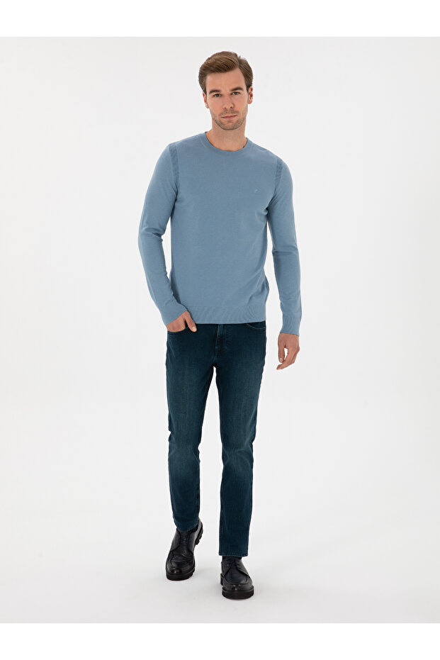 Petrol Slim Fit Cotton Blend Jean Trousers 50308699-Vr102