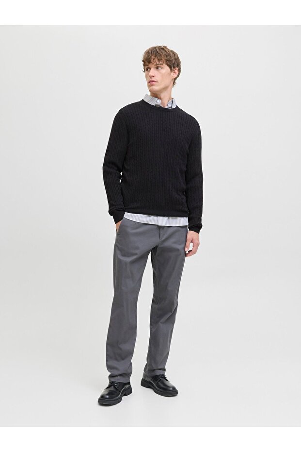 Strickpullover Einfarbig Strickpullover - 4