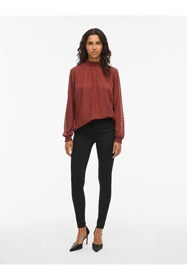 Langarmbluse High Neck - 5