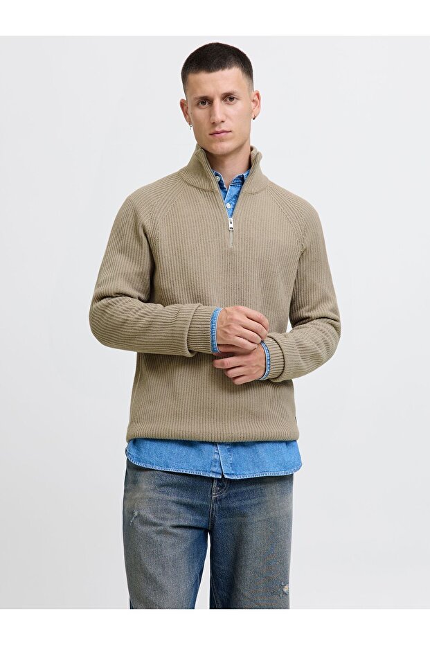 Strickpullover Einfarbig Strickpullover - 1