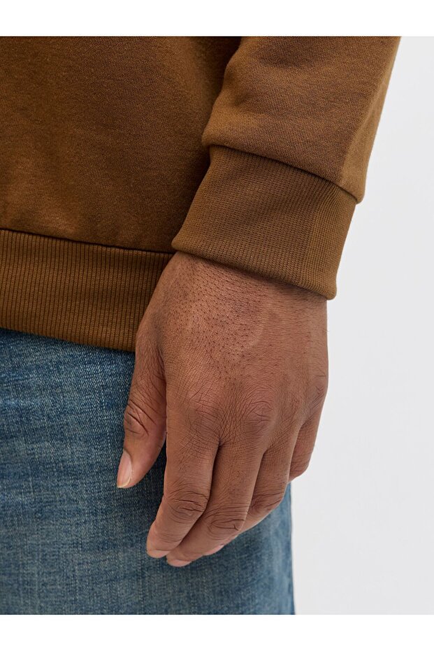 Sweatshirt Plus Size Einfarbig Sweatshirt - 6