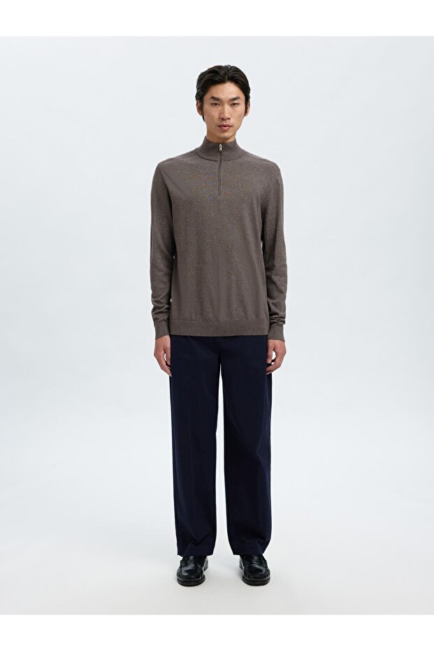 Strickpullover Half-zip - 4