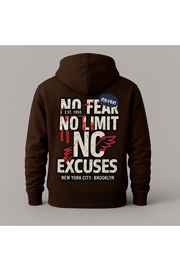 Graphic Text Printed Hooded Sweatshirt – Unisex Casual Fashion