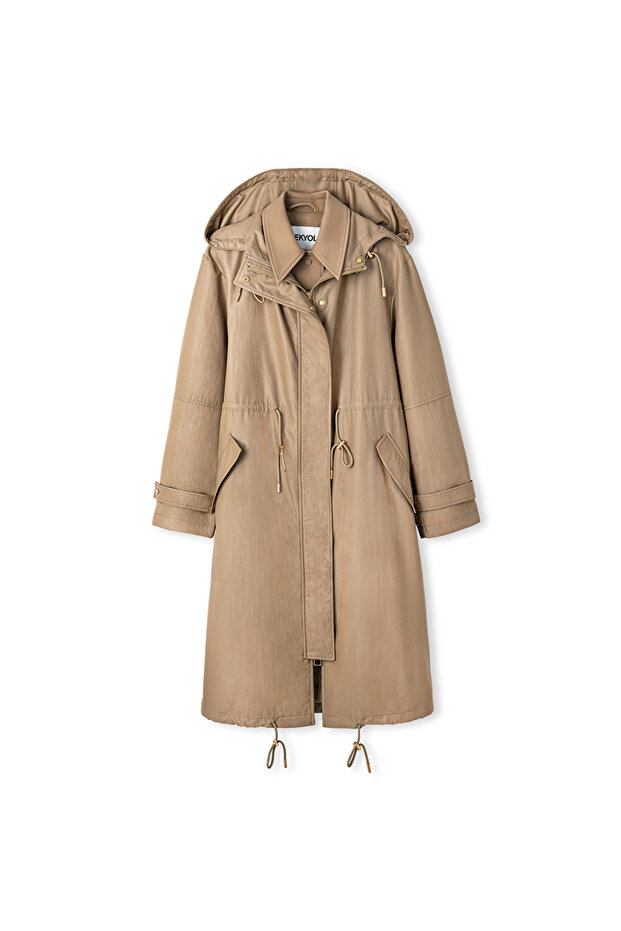 Çift parça görünüm pardösü - 3